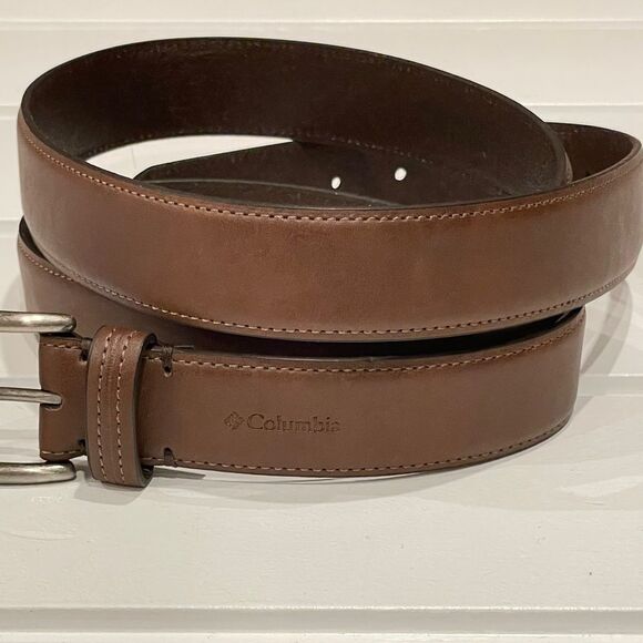 Columbia Mens Trinity Logo Belt-Casual Dress with Single Prong Buckle Size 52 - Picture 2 of 7